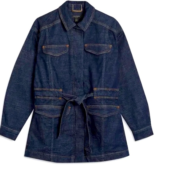 COPY - TED BAKER GELLIER DENIM UTILITY JACKET SZ US 10/12 TED SZ 4 - Picture 8 of 13